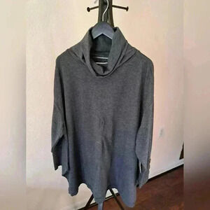 SWEATSHIRT PROJECT GRAY BUTTONED SLEEVES SIZE 1X